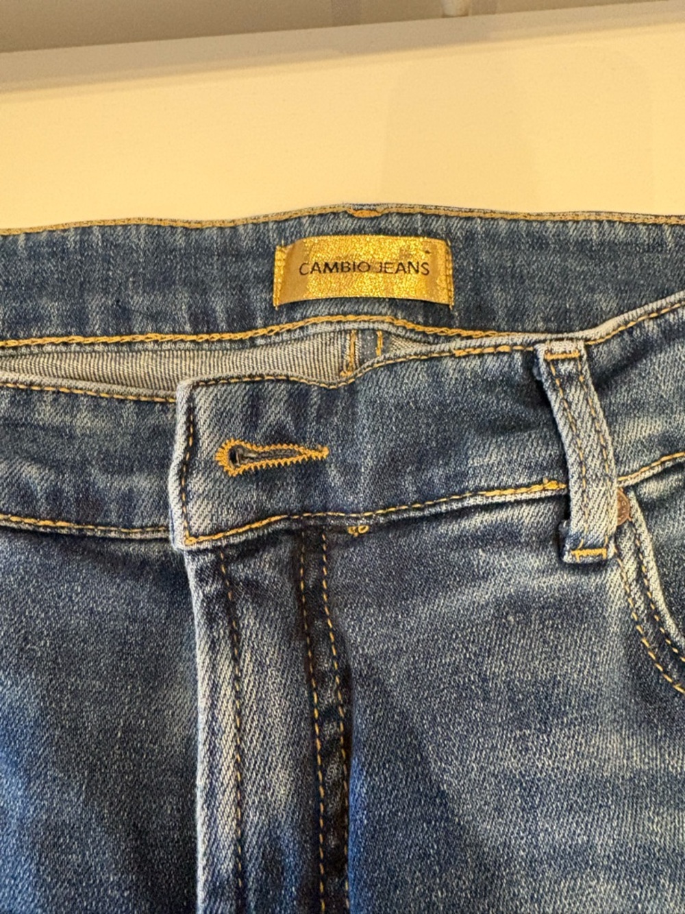 Cambio Jeans Women's Straight Leg Denim in Light Blue